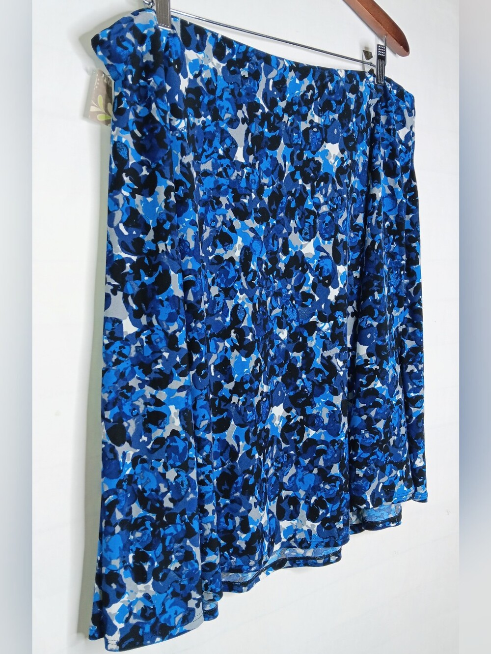 Avenue XL Swing Skirt Stretch Blue Women's